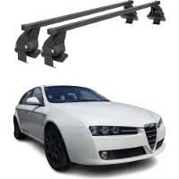 Menabo Dachträger für Alfa Romeo 159 Sportwagon 2005-2011 50kg Stahl Schwarz 2x