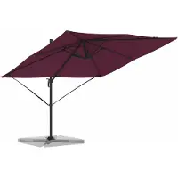 Syfax Roma Parasol Rot 286 x 284 x 265 cm Aluminium und Polyester
