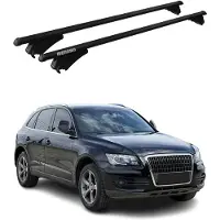 Omac Menabo Dachträger Grundtäger für Audi Q5 mk1 2008-2017 75kg Alu Schwarz 2 tlg