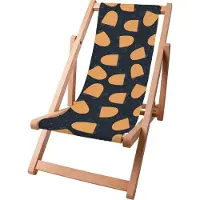 Dreamroots Kinder Liegestuhl klappbar Holz, bis zu 130 kg, Sonnenliege klappbar mit 3-stufiger Neigungsregulierung der Rückenlehne, Chilling Turtles