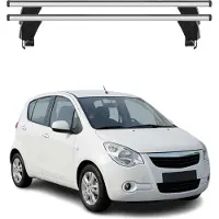 Menabo Dachträger Grundtäger für Opel Agila 2007-2014 50kg Alu Silber 2 tlg