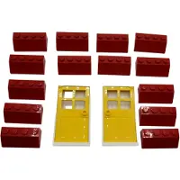 LEGO Dachsteine Rot und Türen Gelb NEU! Menge 16x