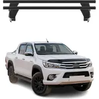 Menabo Dachträger Grundtäger für Toyota Hilux 2011-2015 ABE Aluminium Schwarz 2x