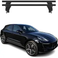 Menabo Dachträger Grundtäger für Porsche Macan 2013-2018 ABE Alu Schwarz 2x