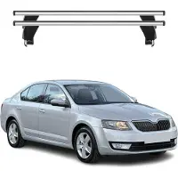 Menabo Dachträger für Skoda Octavia mk3 2013-2017 Pre-FL 50kg Alu Silber 2x