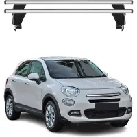 Omac Menabo Dachträger Grundtäger für Fiat 500X 2014-2024 50kg Aluminium Silber 2 tlg