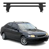 Omac Menabo Dachträger für Honda Civic mk6 Schrägheck 1995-2000 50kg Alu Schwarz 2x