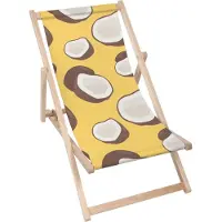 Dreamroots Liegestuhl klappbar Holz, Buchenholz bis zu 130 kg, Sonnenliege klappbar mit 3-stufiger Neigungsregulierung der Rückenlehne, Brown Coconut