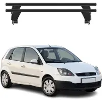 Menabo Dachträger Grundtäger für Ford Fiesta 2002-2008 5tür 50kg Alu Schwarz 2x