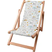 Dreamroots Kinder Liegestuhl klappbar Holz bis zu 130 kg, Sonnenliege klappbar mit 3-stufiger Neigungsregulierung der Rückenlehne, On the Road