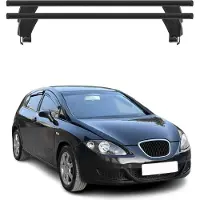 Menabo Dachträger Grundtäger für Seat Leon mk2 2005-2009 Pre-FL 50kg Alu Schwarz
