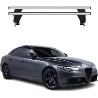 Omac Menabo Dachträger Grundtäger für Alfa Romeo Giulia 2015-2025 50kg Alu Silber 2x