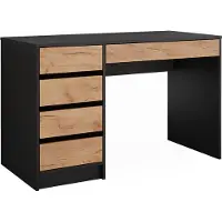 Vicco Schminktisch Sherry Anthrazit/Goldkraft Eiche 120 x 75 cm ohne Spiegel, Model 52021