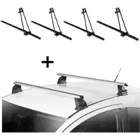 VDP 4x Fahrradträger ORION + Dachträger EVO ALU kompatibel mit für Citroen C6 4 Türer 2005-2012