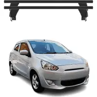 Menabo Dachträger Grundtäger für Mitsubishi Mirage HB 2012-2016 ABE Alu Schwarz