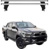 Menabo Dachträger Grundtäger für Toyota Hilux 2015-2020 50kg Alu Silber 2 tlg