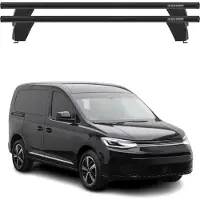 Menabo Dachträger Grundtäger für VW Caddy 2020-2025 75kg Aluminium Schwarz 2tlg