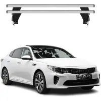 Omac Menabo Dachträger Grundtäger für Kia Optima 2015-2020 50kg Alu Silber 2 tlg