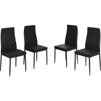 Vicco Esszimmerstuhl Grand Schwarz 42.5 x 48 cm 4er Set, Model 40742
