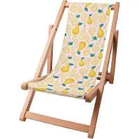 Dreamroots Kinder Liegestuhl klappbar Holz, bis zu 130 kg, Sonnenliege klappbar mit 3-stufiger Neigungsregulierung der Rückenlehne, Sweet Pears