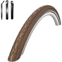 Schwalbe 1 x Road Cruiser Fahrradreifen 28 x 1,75 (47-622) Coffee/Reflex inkl. Reifenheber