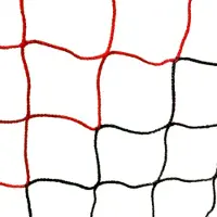 Powershot Stadion-Fußballnetz 7.32 x 2.44 x 2 x 2 m - 4mm - Extrem robust und langlebig - Schwarz und Rot