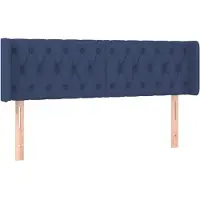 Syfax Kopfteil mit Ohren Blau 163x16x78/88 cm Stoff