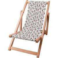 Dreamroots Kinder Liegestuhl klappbar Holz,bis zu 130 kg, Sonnenliege klappbar mit 3-stufiger Neigungsregulierung der Rückenlehne, Mouse