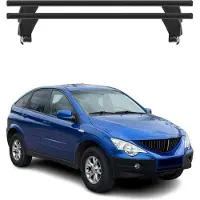 Menabo Dachträger Grundtäger für Ssangyong Actyon 2005-2010 ABE Alu Schwarz 2x