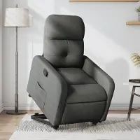 vidaXL CLORIS Relaxsessel mit Aufstehhilfe Dunkelgrau Stoff - Fernsehsesel LL0000255088