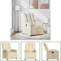 The Living Store Relaxsessel Creme Stoff