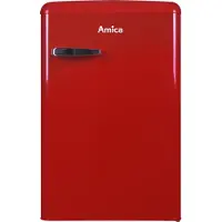 Amica KS 15610 R, Kühlschrank mit Gefrierfach im Retro Design, 85 cm Höhe, chili red,