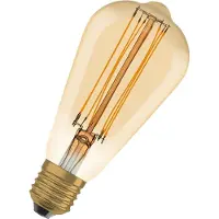 Osram Dimmbare LED-Lampen, Vintage-Edition, 60 Watts Ersatz, E27, ST64-shape, 2200 Kelvin, Warm Comfort Light, Klares Glas, single Pack