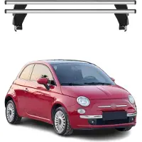 Omac Dachträger Grundtäger für Fiat 500/500e/500EV/500 Hybrid 2007-2025 Alu Silber 2x