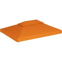 vidaXL Möbel Pavillon-Ersatzdach 310 g/m² Orange 3x4 m - Pavillons & Partyzelte CLORIS4470706