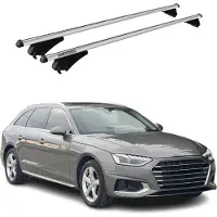 Menabo Grundträger Dachträger für Audi A4 B9 Avant 2015-2019 Alu Grau 2x