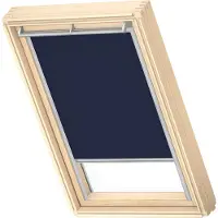 Velux Original Verdunkelungsrollo für dachfenster FK08, Dunkelblau, Grauer Führungsschiene