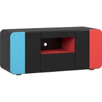Trendteam Gaming-Lowboard LevelUp Schwarz/Blau/Rot 115/49/42 cm