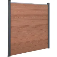 vidaXL Zaunelement-Set Braun 353x186 cm WPC