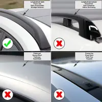 Menabo Tiger Black XL | Dachträger Land Rover - Discovery 5 (L462) 2017+ - Aluminium - Länge 135 cm - Tragkraft 75 kg - 2er-Pack