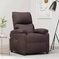 Prolenta Maison Exclusive - Relaxsessel Elektrisch Dunkelbraun Stoff