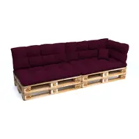 Pokar Palettenkissen mit schöner Steppung Auflage Palettensofa, Größe:6er Set, Farbe:Violett