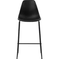 vidaXL "Winterschlussverkauf "Barhocker 2er Set - CLORIS - Barstuhl - Optimal Komfort, Schwarz Kunststoff - 48 x 57 x 112,5 cm - NeuMöbel7628522