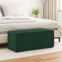 vidaXL "Schlussverkauf" Hocker Dunkelgrün 101x41x40 cm Samt und Engineering Holz - Barhocker C637