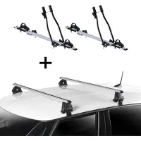 VDP 2x Fahrradträger SAGITTAR + Dachträger EVO ALU kompatibel mit für Citroen XM 5 Türer 1989-1994