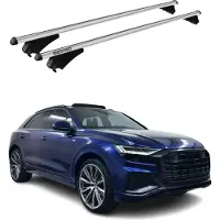 Menabo Grundträger Dachträger für Audi Q8 4M 2018-2025 Aluminium Silber 2tlg