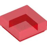 LEGO 250 Stück , Teil Nr. 3070, Trans Rot (Trans Red)