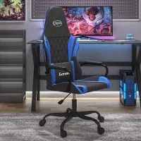 vidaXL CLORIS Gaming-Stuhl mit Massagefunktion Schwarz und Blau Kunstleder, 12,5 kg
