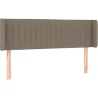 Syfax Kopfteil mit Ohren Taupe 147x16x78/88 cm Stoff