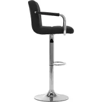 vidaXL "im Sonderangebot"1 Pcs Barhocker - CLORIS - Barstuhl - Optimal Komfort, Schwarz Stoff - 53 x 52 x (92-112) cm - DEMöbel2830604